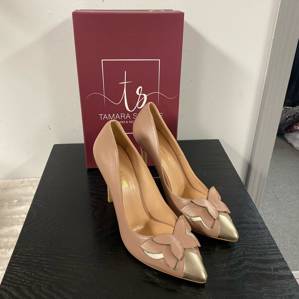 NWT Tamara Simone Genuine Leather Stilettos - Picture 1 of 5